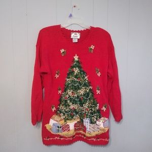 Tiara Red Ugly Christmas sweater